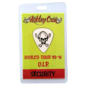 Motley Crue Dr. Feelgood 1989 VIP Backstage Pass Original Rock Heavy Metal Music